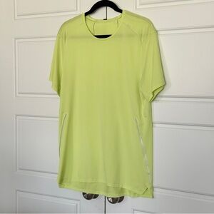 lululemon men’s fast and free short sleeve shirt in neon